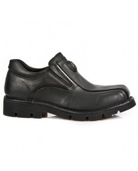 Black leather shoes New Rock M.1136-C1