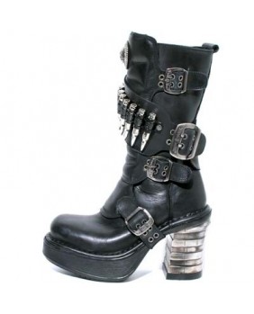 Black leather boot New Rock M.8375-C1