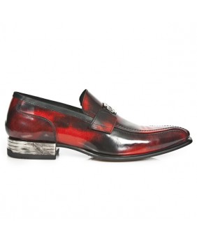 Red and black leather shoes New Rock M.NW125-C1