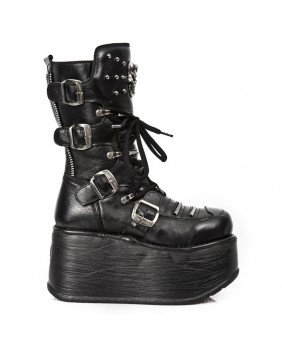 Black leather boot New Rock M.EP006-C1
