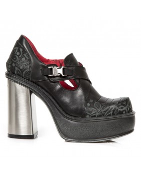 Black leather shoes New Rock M.9982-C1