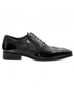 Sapato negra en couro New Rock M.NW136-C11