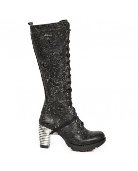 Black leather boot New Rock M.TR005-C2