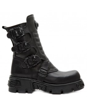 Black leather boot New Rock M.391X-S2