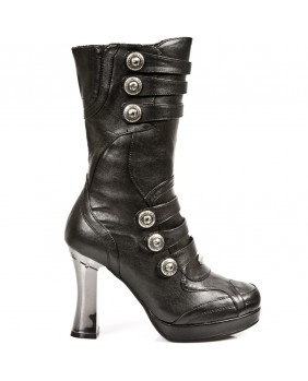 Black leather boot New Rock M.5813-C10