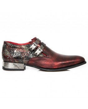 Zapatos rojo en cuero New Rock M.2246-C91