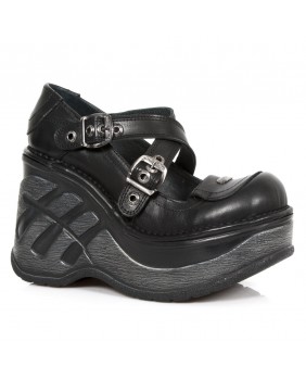 Zapatos negra en cuero New Rock M.SP9842-S2