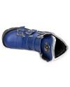 Botinhas azul e prateado en Couro Vegan New Rock M.SEVE23-C3
