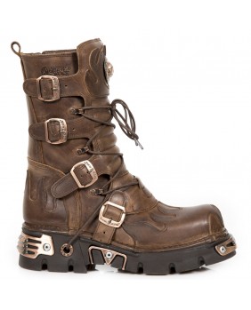 Brown leather boot New Rock M.591-C45