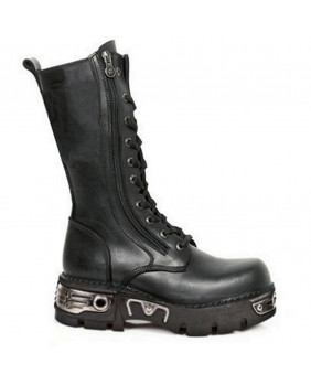 Black leather boot New Rock M.567-S1