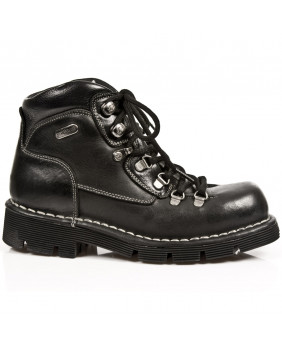 Black leather shoes New Rock M.1344-C2