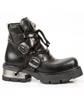 Zapatos negra en cuero New Rock M.988-S1