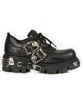 Chaussure noire en cuir New Rock M.974-C1