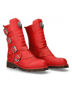 Red leather boot New Rock M.373X-S8