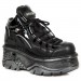 Chaussure montante noire et grise en cuir New Rock M.1076-C2